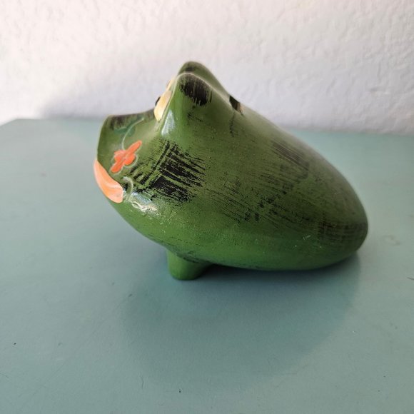 Vintage 60s 70s Paul Marshall Frog Froggy Piggy Coin Bank Groovy Mod Cute Japan - Picture 5 of 8